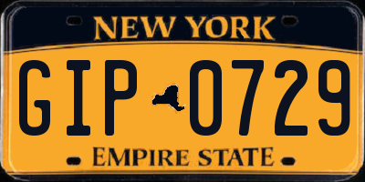 NY license plate GIP0729