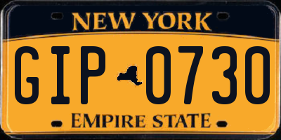 NY license plate GIP0730