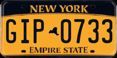 NY license plate GIP0733