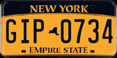 NY license plate GIP0734