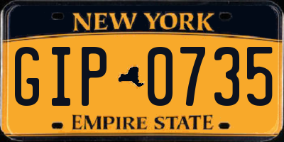 NY license plate GIP0735