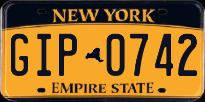 NY license plate GIP0742