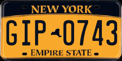 NY license plate GIP0743