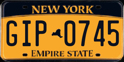 NY license plate GIP0745