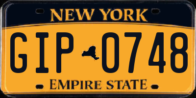 NY license plate GIP0748