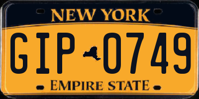 NY license plate GIP0749