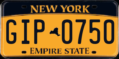 NY license plate GIP0750