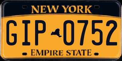 NY license plate GIP0752