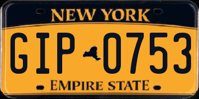 NY license plate GIP0753
