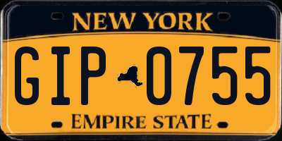 NY license plate GIP0755
