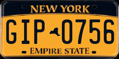 NY license plate GIP0756