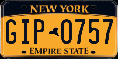 NY license plate GIP0757