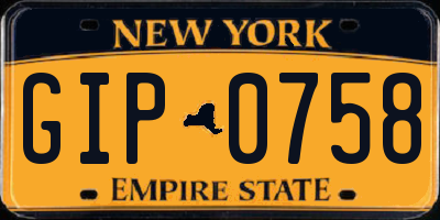 NY license plate GIP0758
