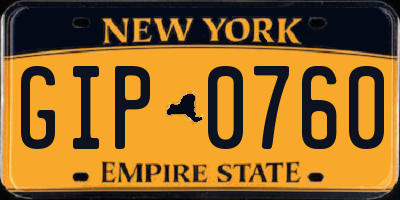 NY license plate GIP0760