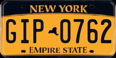 NY license plate GIP0762