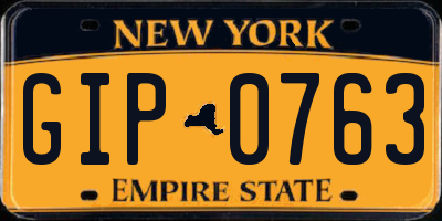 NY license plate GIP0763
