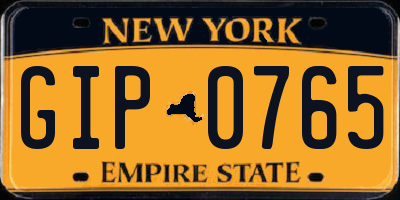 NY license plate GIP0765