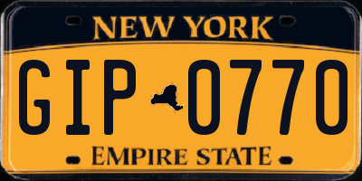 NY license plate GIP0770