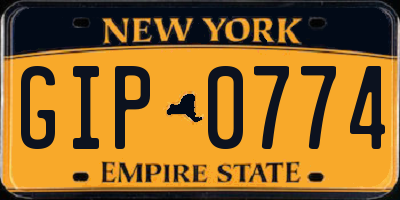 NY license plate GIP0774