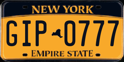 NY license plate GIP0777