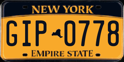 NY license plate GIP0778