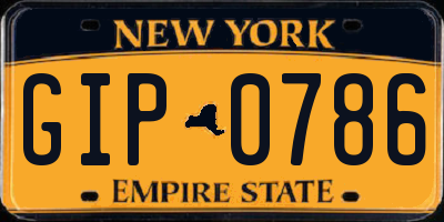NY license plate GIP0786