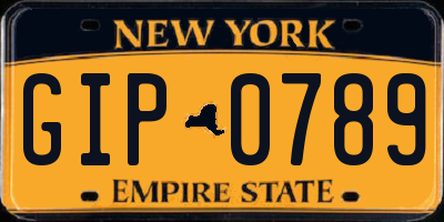 NY license plate GIP0789