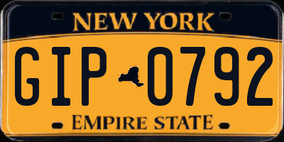 NY license plate GIP0792