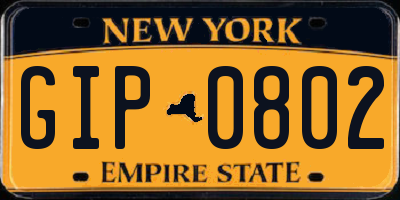 NY license plate GIP0802