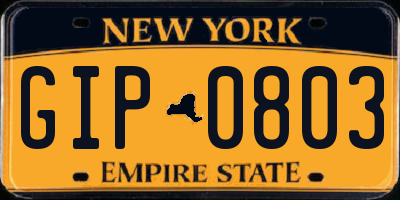 NY license plate GIP0803