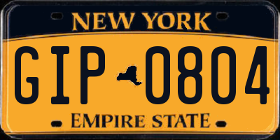 NY license plate GIP0804