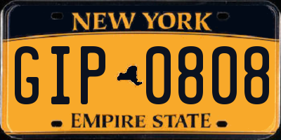 NY license plate GIP0808