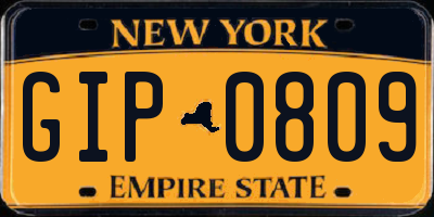 NY license plate GIP0809