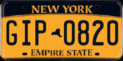 NY license plate GIP0820