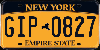 NY license plate GIP0827