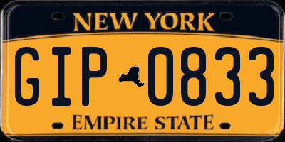 NY license plate GIP0833