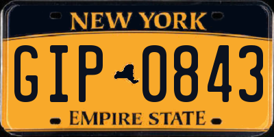 NY license plate GIP0843