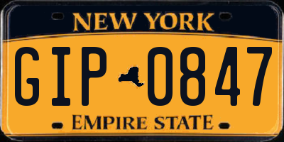 NY license plate GIP0847