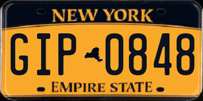 NY license plate GIP0848