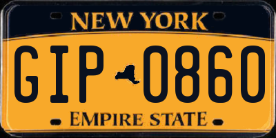 NY license plate GIP0860