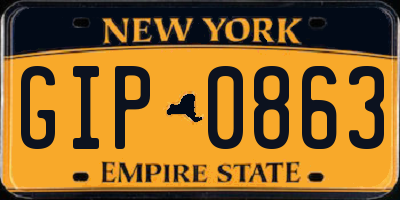 NY license plate GIP0863