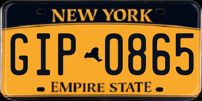 NY license plate GIP0865