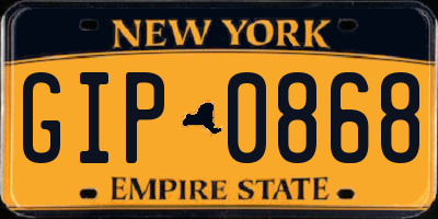 NY license plate GIP0868