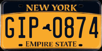 NY license plate GIP0874