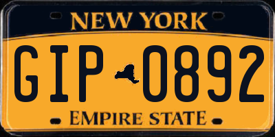 NY license plate GIP0892