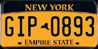 NY license plate GIP0893