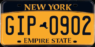 NY license plate GIP0902