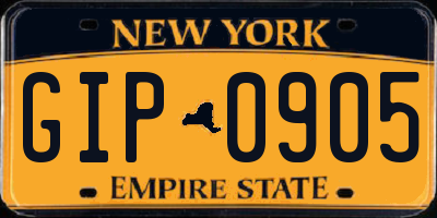 NY license plate GIP0905