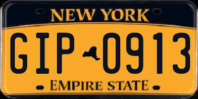 NY license plate GIP0913