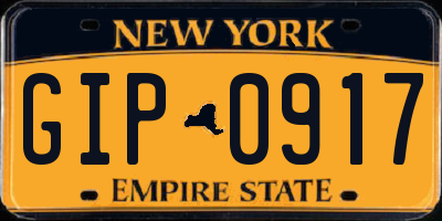 NY license plate GIP0917
